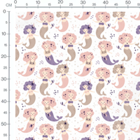 Tissu - Sirènes pastel joyeuses