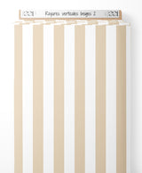 Tissu - Rayures verticales beiges 2
