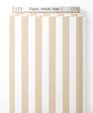 Tissu - Rayures verticales beiges 2