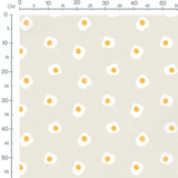 Tissu - Œufs au plat dessinés