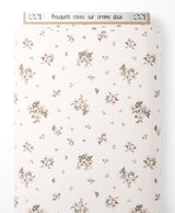 Tissu - Bouquets roses sur crème doux