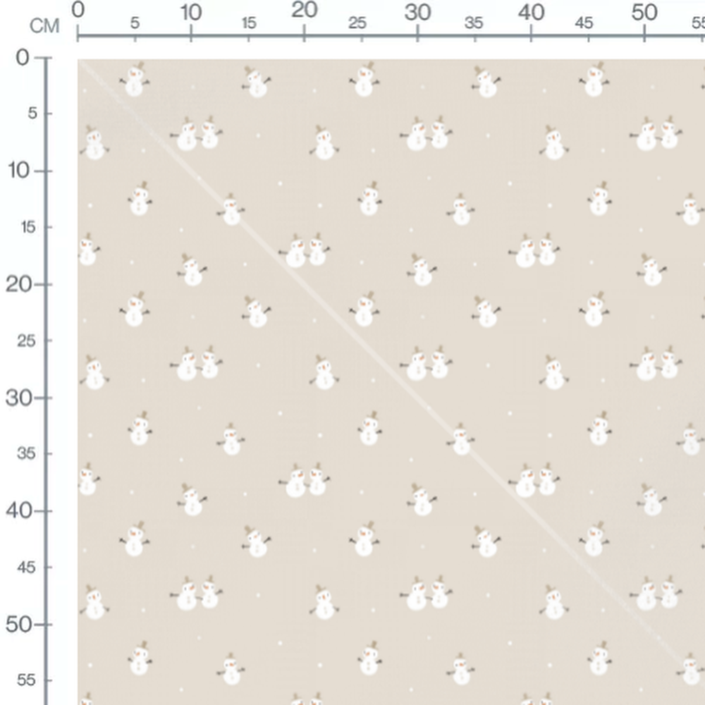 Tissu - Bonhommes de neige chapeaux