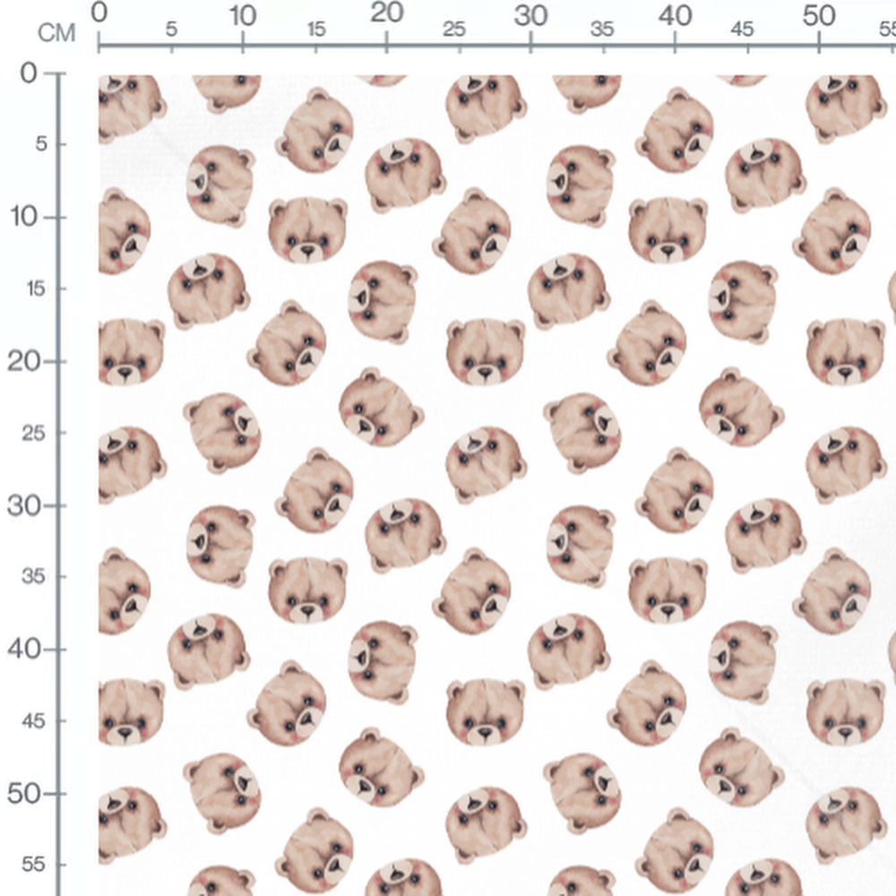 Tissu - Oiseaux et baies rouges