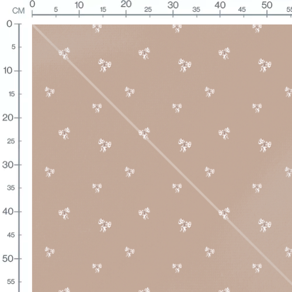 Tissu - Nœuds ludiques sur beige