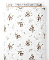 Tissu - Rongeurs et feuillages verts