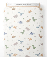 Tissu - Dinosaures pastel et soleil