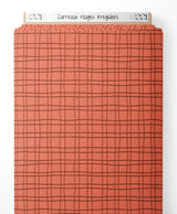 Tissu - Carreaux rouges irréguliers