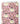 Tissu - Moutons et fleurs roses