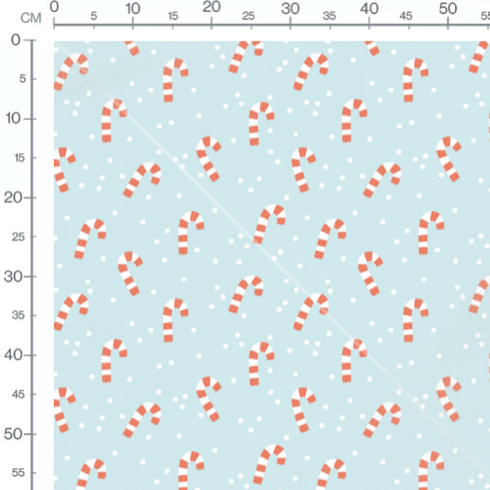 Tissu - Sucres d'orge et flocons