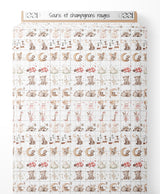 Tissu - Souris et champignons rouges