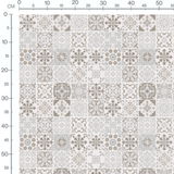Tissu - Carreaux motifs floraux et