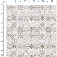 Tissu - Carreaux motifs floraux et