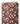 Tissu - Roses et fraises sur fond brun