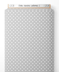 Tissu - Étoiles blanches uniformes 2