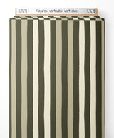 Tissu - Rayures verticales vert olive