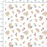 Tissu - Fleurs roses et bleues vives 3