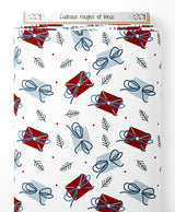Tissu - Cadeaux rouges et bleus