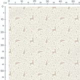 Tissu - Cerfs et lapins beige