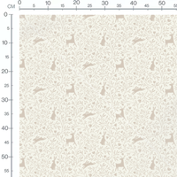 Tissu - Cerfs et lapins beige