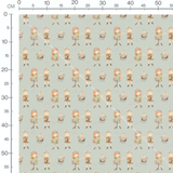 Tissu - Enfants vikings et bateaux