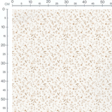 Tissu - Fleurs et bourgeons beige