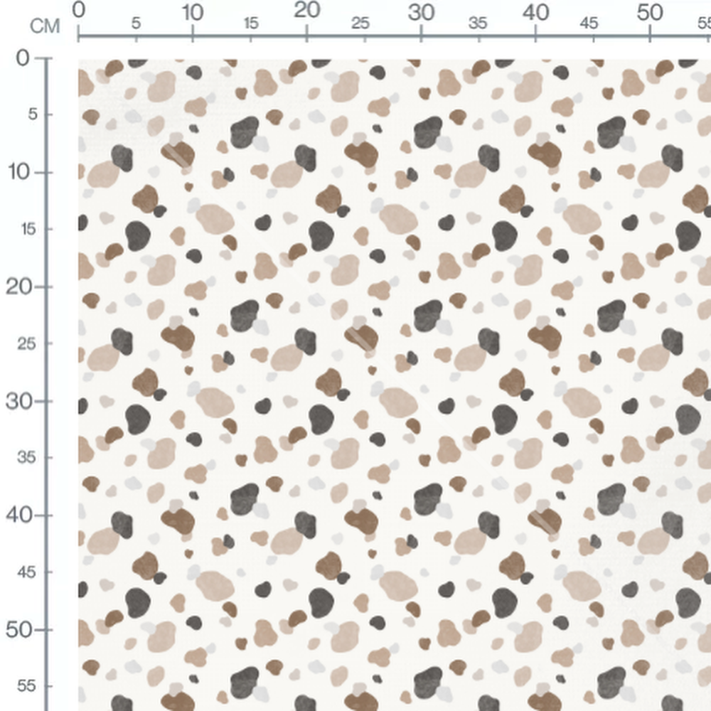 Tissu - Taches marron et grises foncées