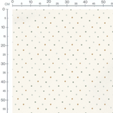 Tissu - Pois verts et marron sur crème