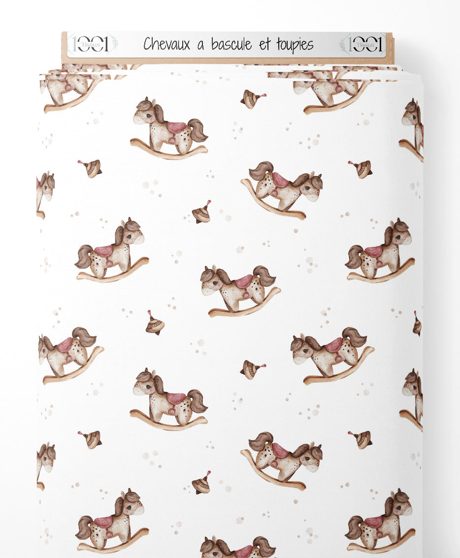 Tissu - Chevaux à bascule et toupies