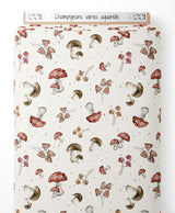 Tissu - Champignons variés aquarelle