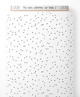 Tissu - Pois noirs uniformes sur blanc 2