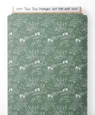 Tissu - Tissu Montagne Vert Petit motif