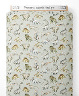 Tissu - Dinosaures aquarelle fond gris
