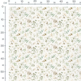 Tissu - Feuilles délicates en nuances