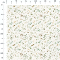 Tissu - Feuilles délicates en nuances