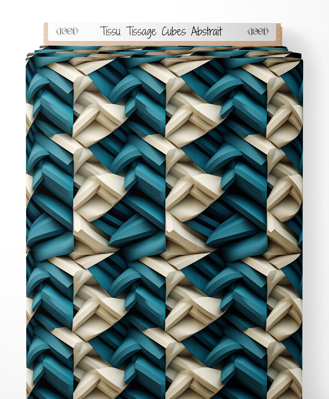 Tissu - Tissage Cubes Abstrait