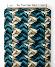 Tissu - Tissage Cubes Abstrait