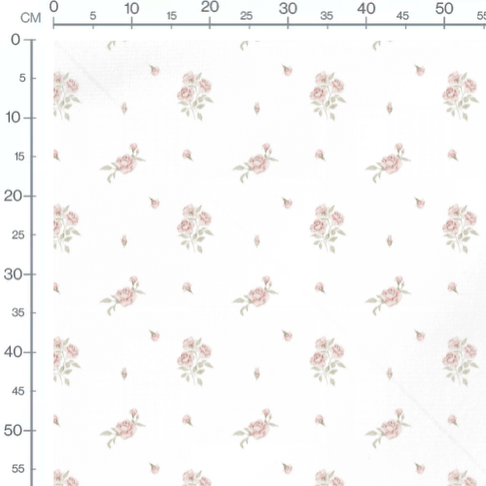 Tissu - Bourgeons roses délicats
