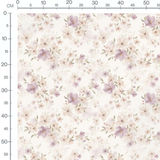 Tissu - Fleurs pastel sur fond blanc 4