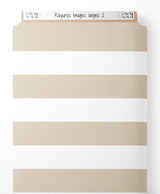 Tissu - Rayures beiges larges 2