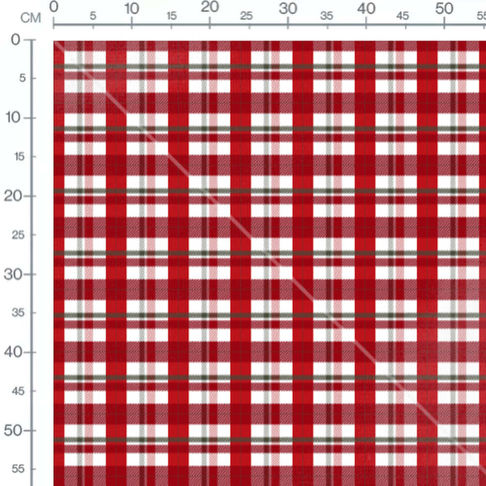 Tissu - Carreaux rouges et blancs moyens