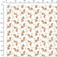 Tissu - Oreilles de lapin et carottes