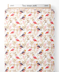 Tissu - oiseaux pastel