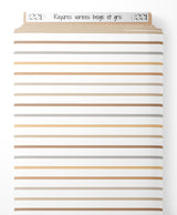 Tissu - Rayures variées beige et gris