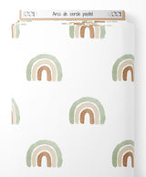 Tissu - Arcs de cercle pastel