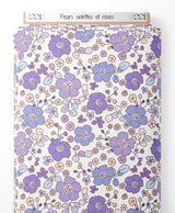 Tissu - Fleurs violettes et roses