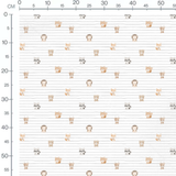 Tissu - Mignons animaux pastel en lignes