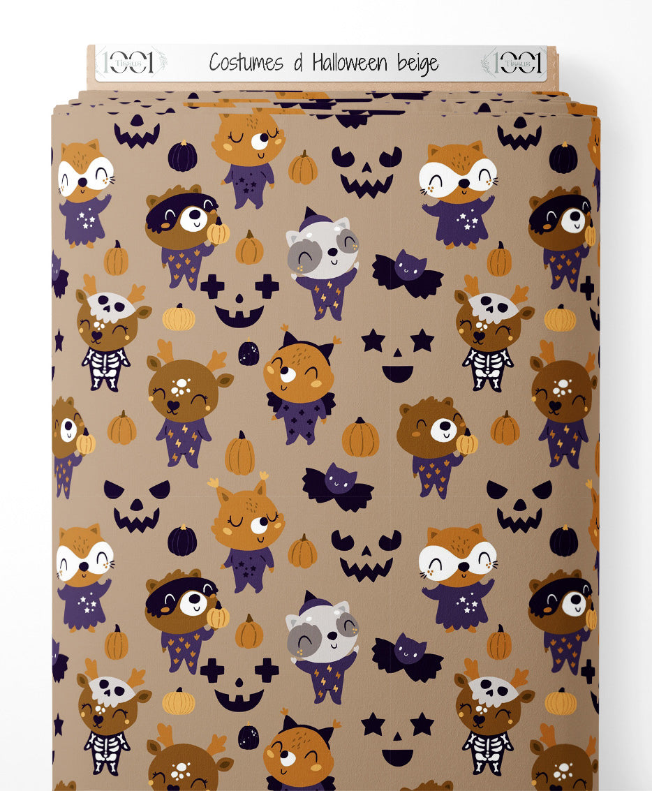 Tissu - Costumes d'Halloween beige