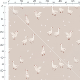 Tissu - Oies blanches avec accessoires