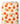 Tissu - Pêches orange sur fond crème
