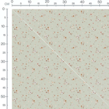 Tissu - Fleurs pastel sur vert